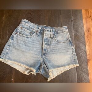 Levi's 501 Light Blue Denim Shorts